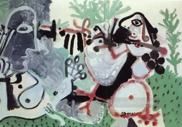 Pablo Picasso Painting - Dos mujeres en un paisaje 1967 Pablo Picasso
